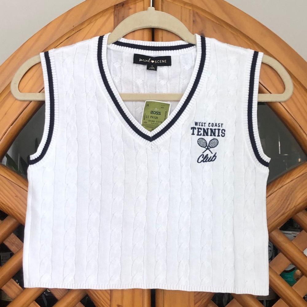 Social Scene West Coast Tennis Club sweater vest